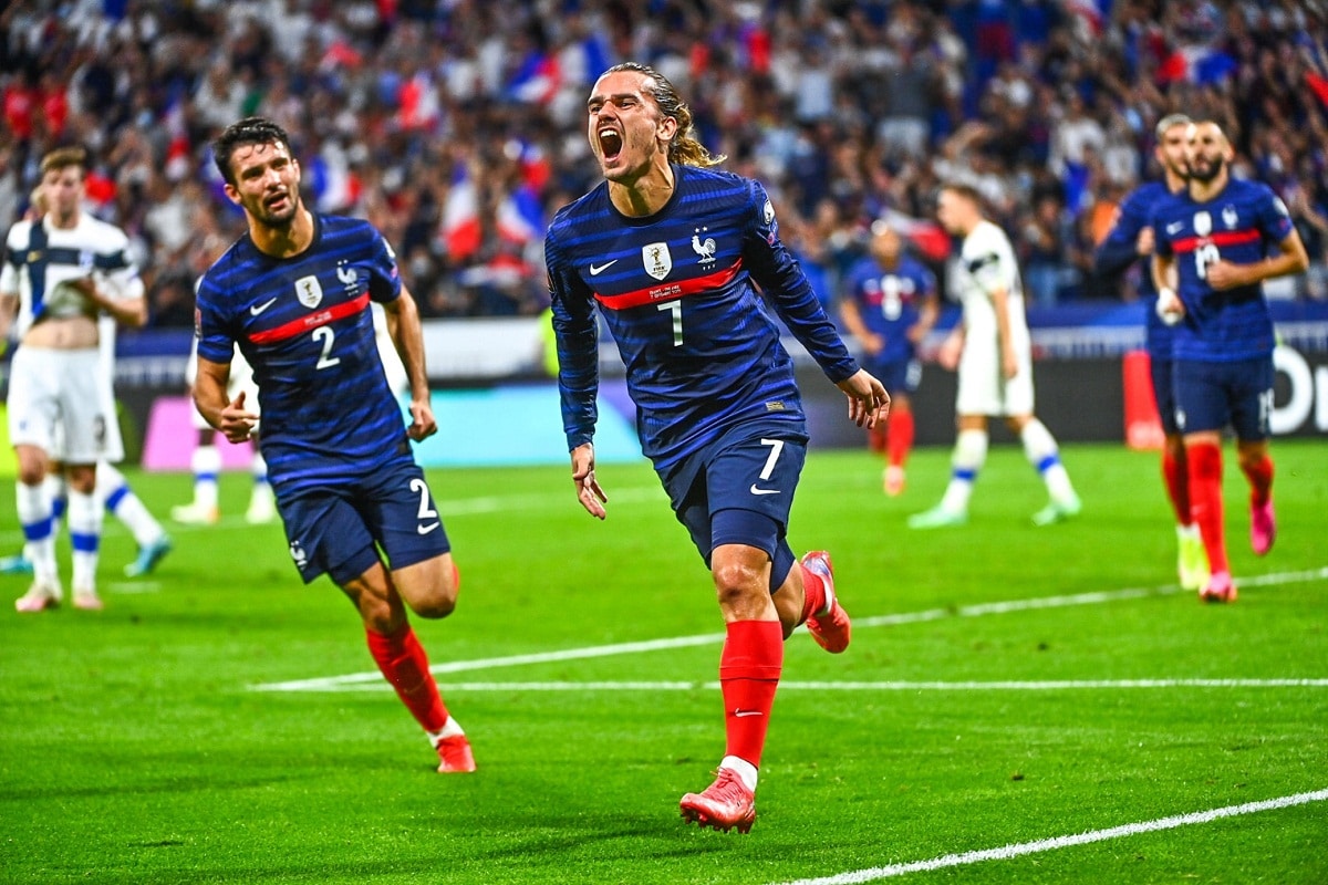 فرنسا وفنلندا، اهداف منتخب فرنسا، جريزمان، اهداف فرنسا، تصفيات كاس العالم، قطر،