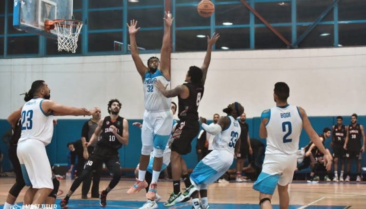 لقطة من مباراة كرة السلة الزمالك وسموحة