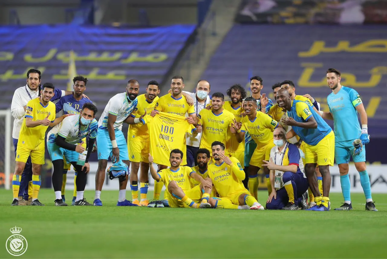 النصر، النصر والطائي، اهداف مباراة النصر والطائي، اهداف الدوري السعودي