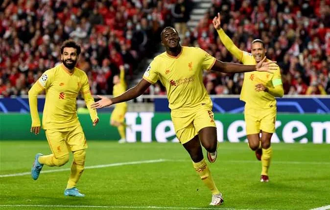 ليفربول وبنفيكا، اهداف مباراة ليفربول وبنفيكا، دوري ابطال اوروبا، صلاح