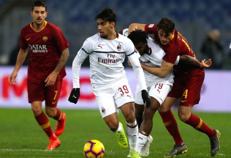 اهداف مباراة روما وميلان في الدوري الايطالي