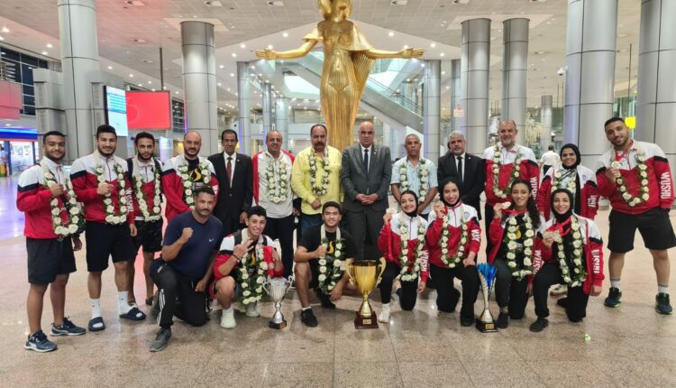 بعثة الكونغ فو تصل القاهرة بعد حصد كأس البطولة الأفريقية في كوت ديفوار