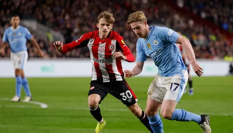 اهداف مانشستر سيتي وبرينتفورد في الدوري الانجليزي