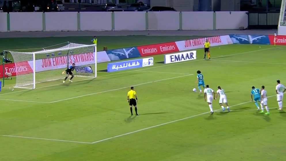 اهدف مباراة الجزيرة ودبا، دوري ادنوك، النني، محمد النني