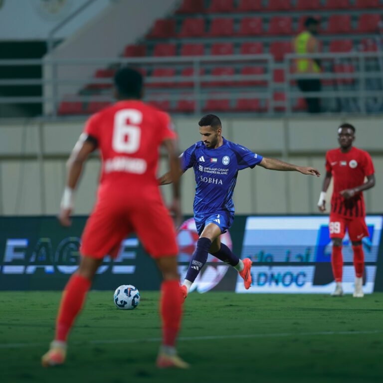 النصر، النصر الاماراتي، دوري ادنوك، كرة قدم، رياضة، الامارات، شباب الاهلي، الجزيرة، الشارقة،اهداف النصر والبطائح في دوري ادنوك