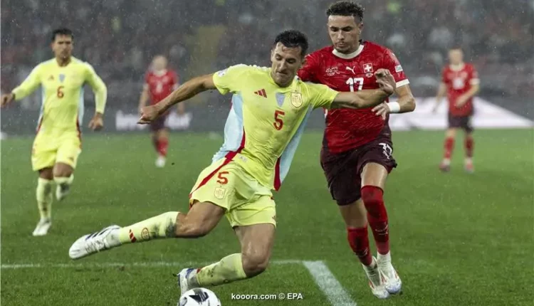 اسبانيا وسويسرا، منتخب اسبانيا وسويسرا، الدوري الاوروبي، كرة قدم، يلاشوت، رياضة، اسبانيا