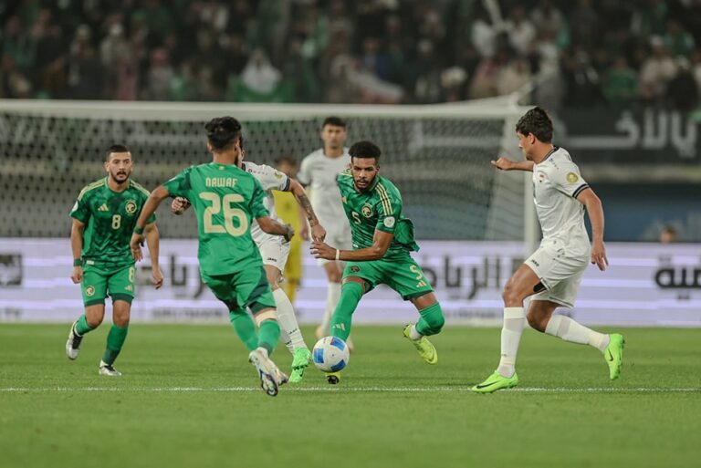 مباراة منتخب السعودية ونظيره العراقي