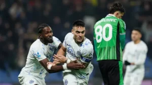 انتر وساسولو، اهداف مباراة انتر ميلان وساسولو، الدوري الايطالي، كرة قدم، رياضة، ميلان، يوفنتوس، نابولي، روما